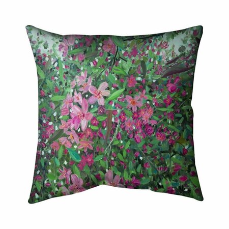 BEGIN HOME DECOR 26 x 26 in. Cherry Tree Blooming-Double Sided Print Indoor Pillow 5541-2626-FL373